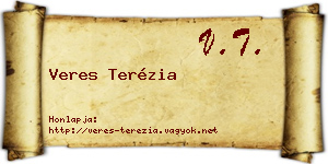 Veres Terézia névjegykártya